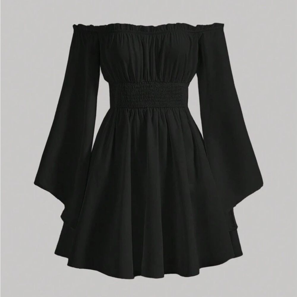 Elegant Black Off-Shoulder Dress